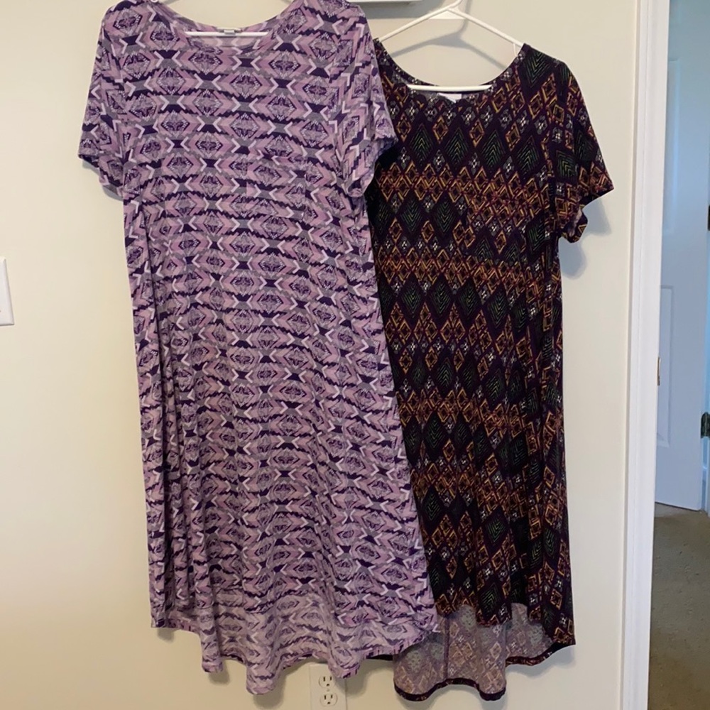 Bundle of 2 Sz L LulaRoe Swing Dresses